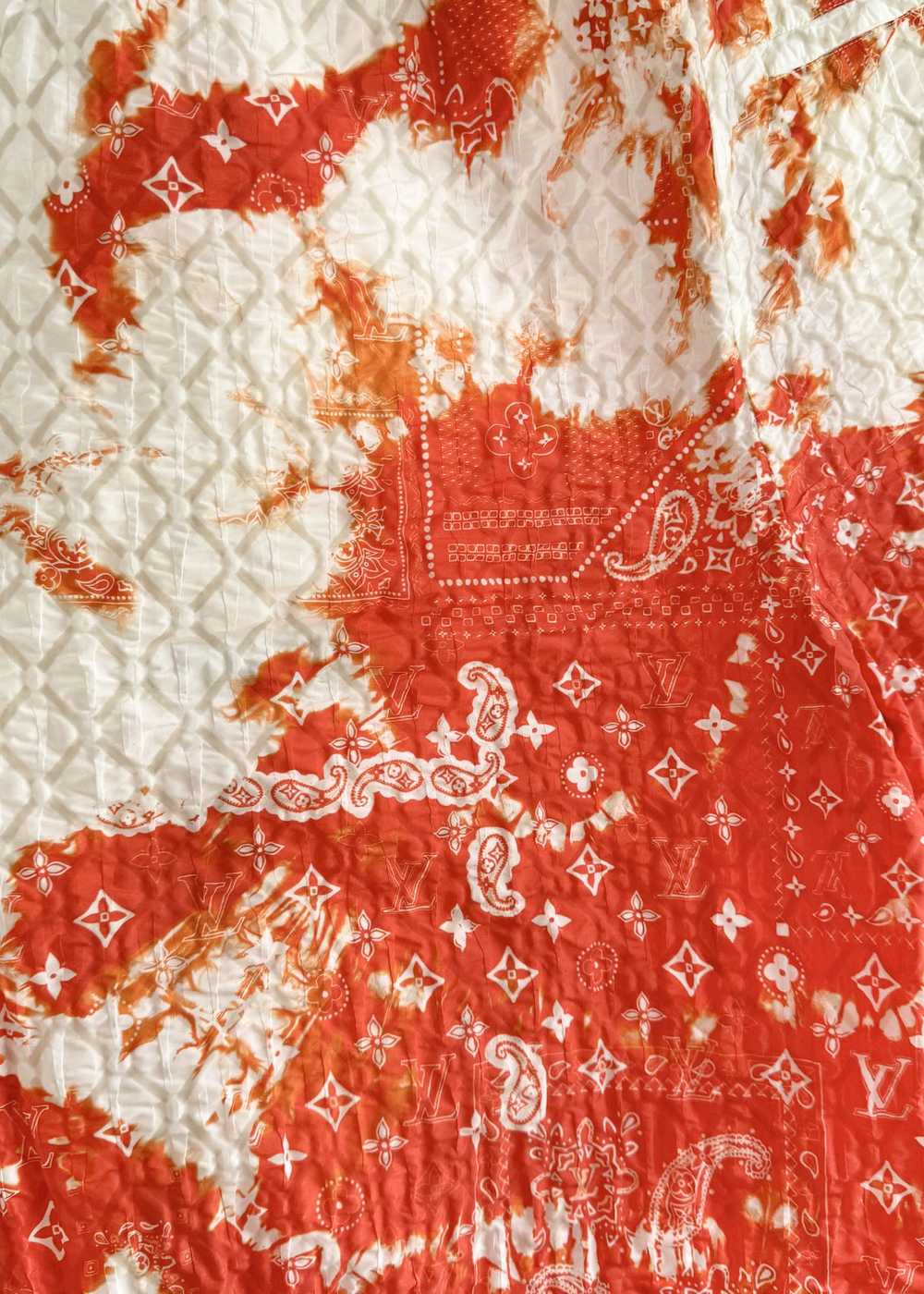 Louis Vuitton Louis Vuitton Red Orange Bandana Mo… - image 6