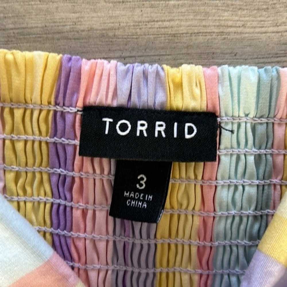 Torrid Poplin tie-front skater dress size 3 paste… - image 6