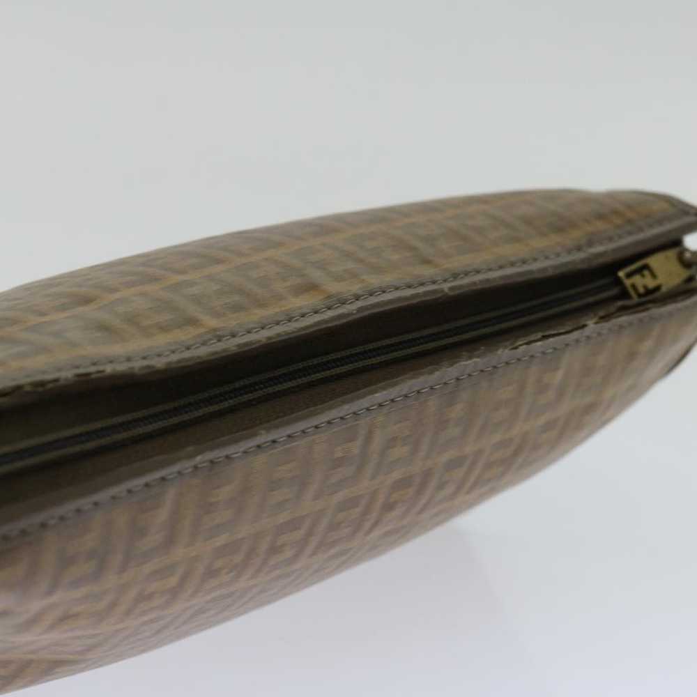 Fendi FENDI Zucchino Canvas Clutch Bag Brown Auth… - image 5