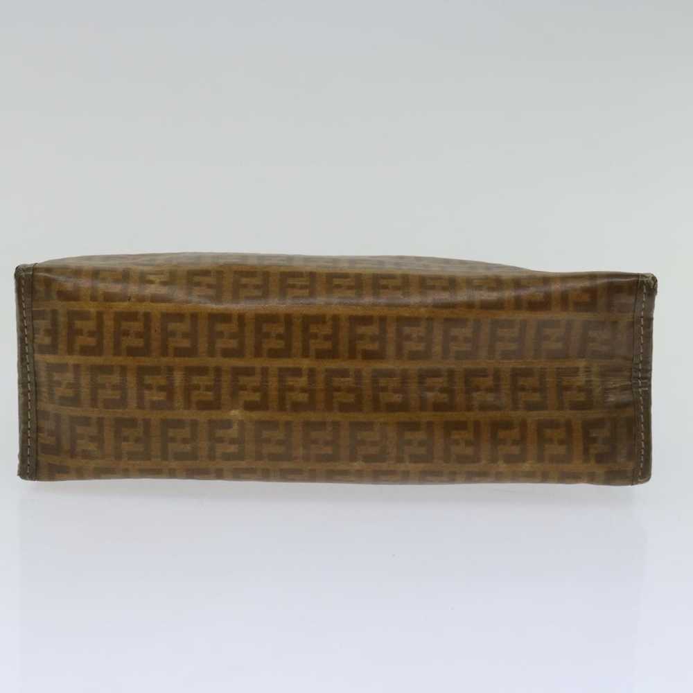 Fendi FENDI Zucchino Canvas Clutch Bag Brown Auth… - image 6