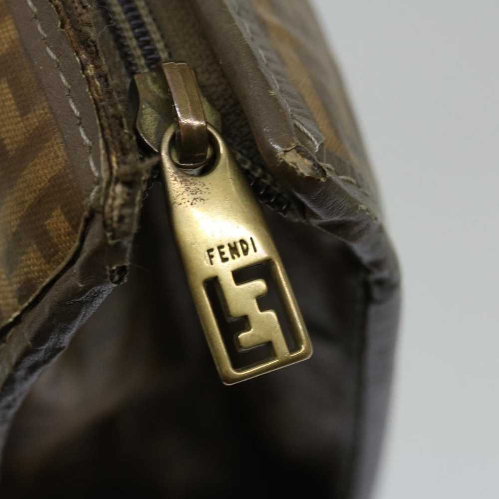 Fendi FENDI Zucchino Canvas Clutch Bag Brown Auth… - image 8