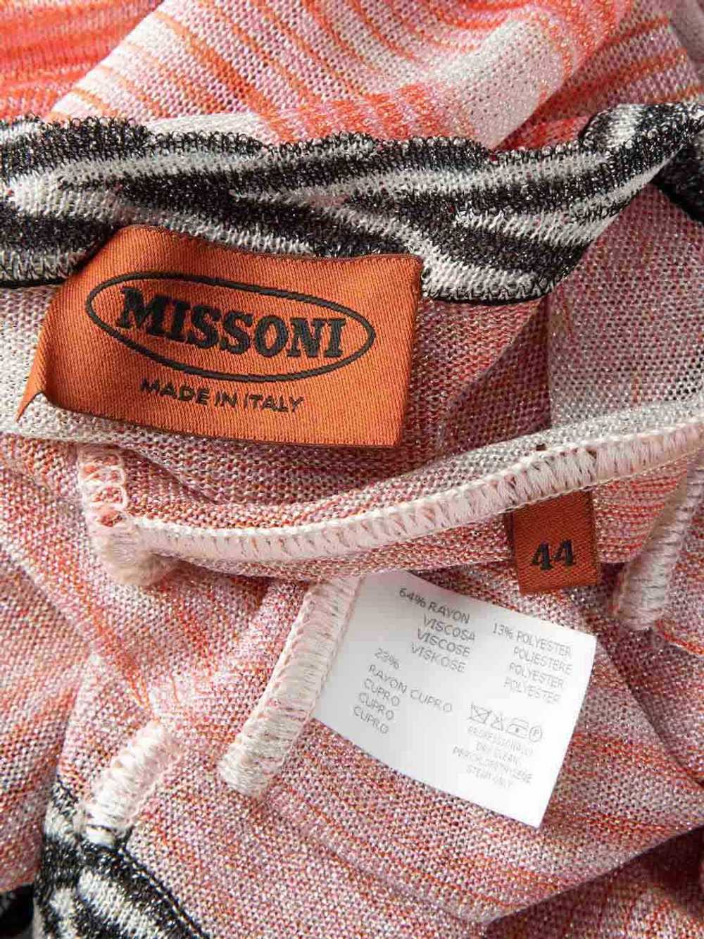 Missoni Pink Striped Pattern Belted Cardigan - image 5