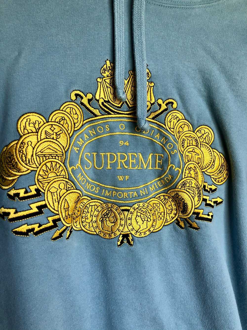 Supreme RARE Supreme “Amanos o Odianos” BLUE Hood… - image 3