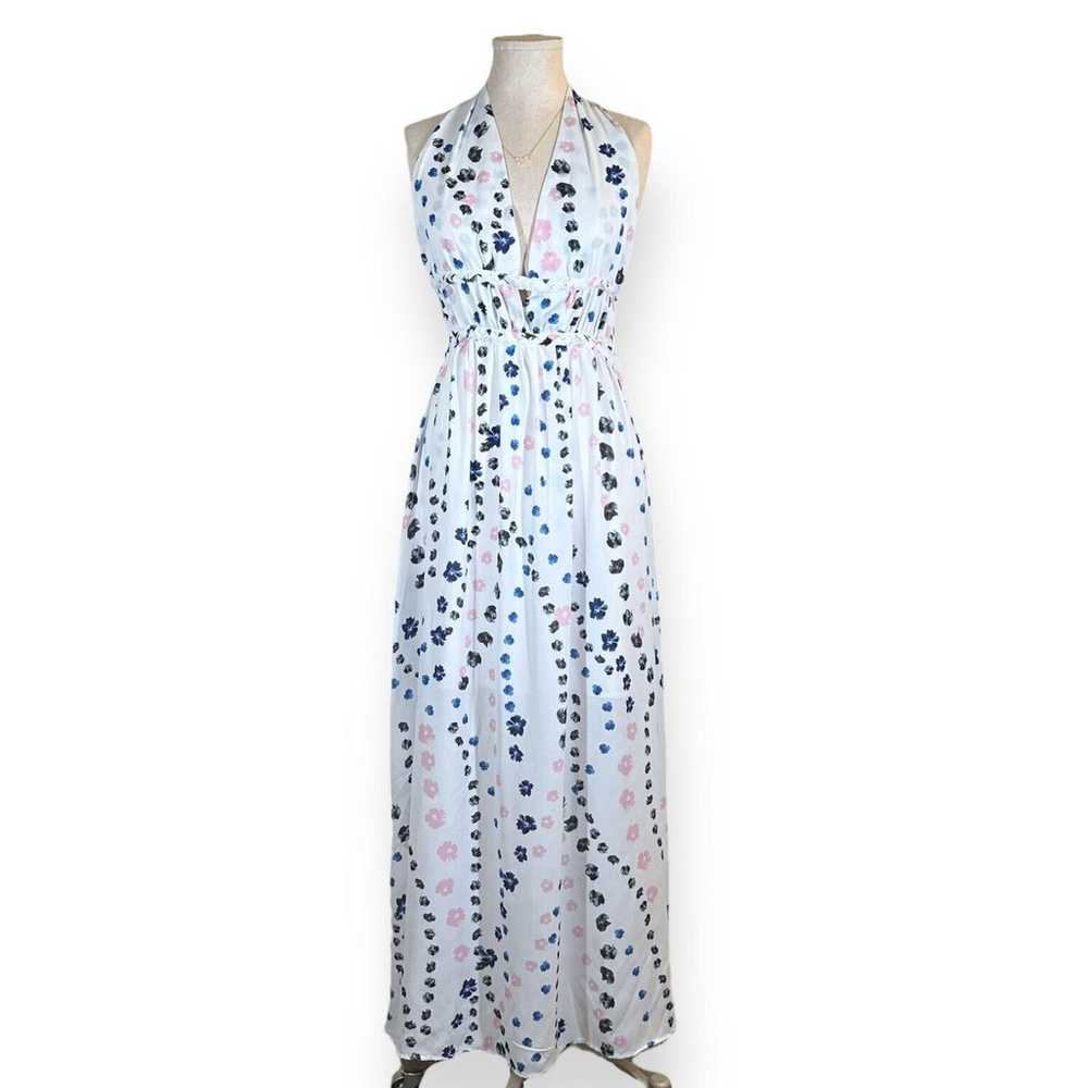 AQUA Maxi Floral Dress Halter Neck A-Line Spring … - image 2