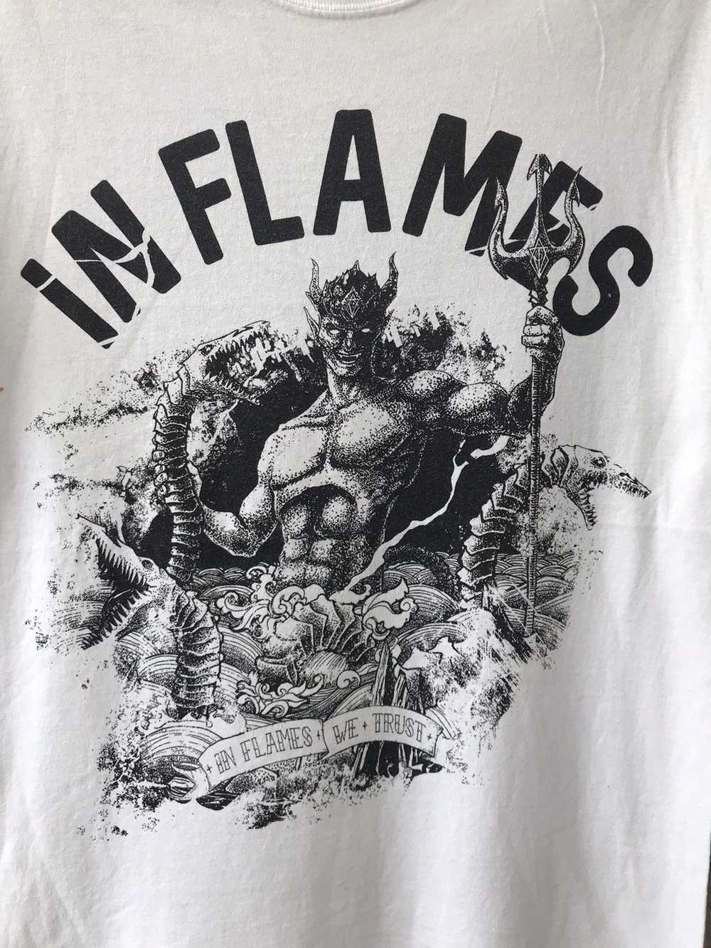 Band Tees × Gildan × Rock T Shirt In Flames Band … - image 2
