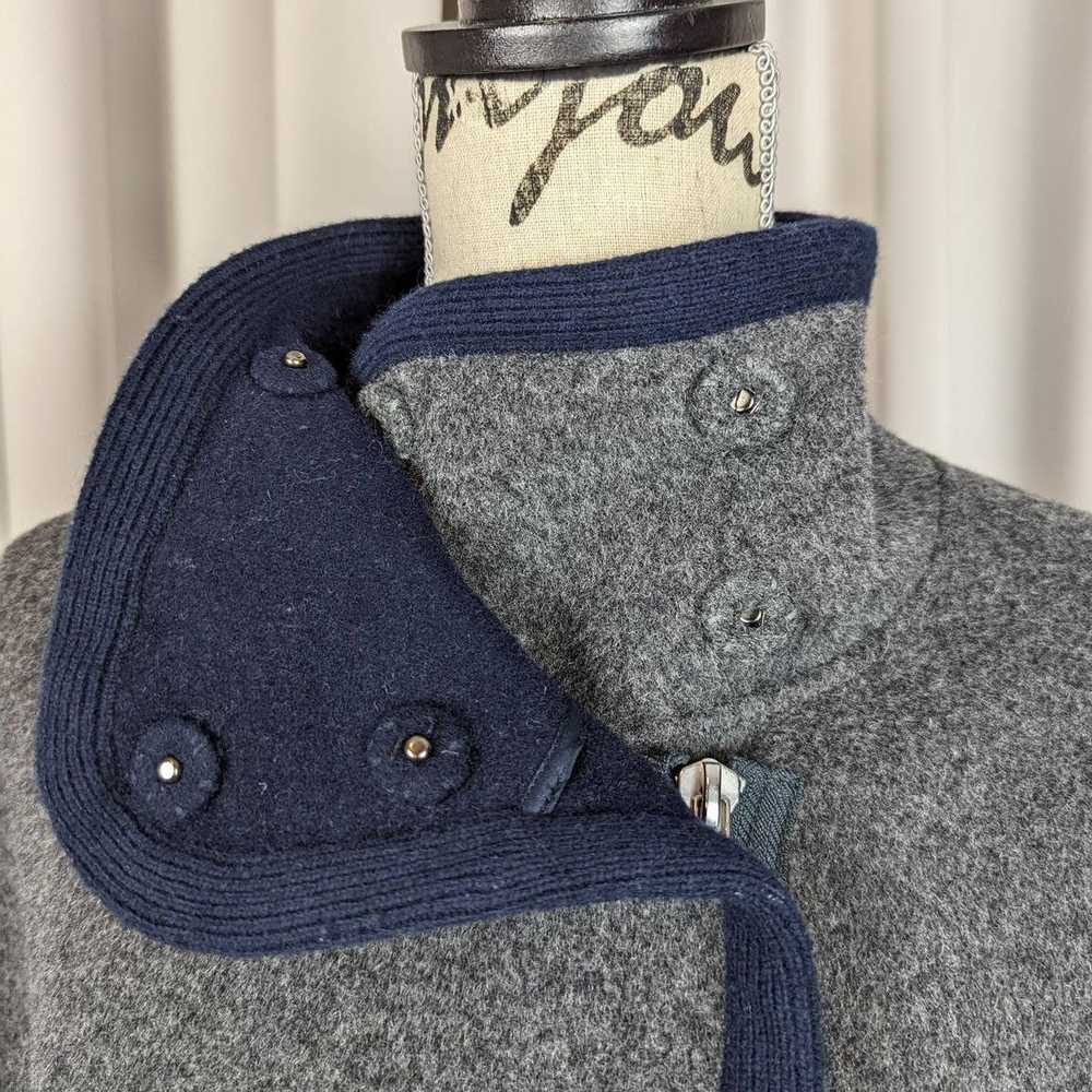 Joie Joie Kenzie Sweater Cape Grey and Blue Size … - image 10