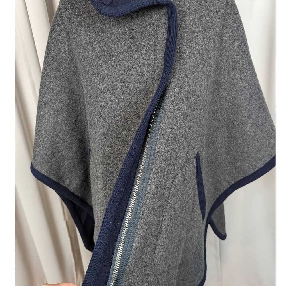 Joie Joie Kenzie Sweater Cape Grey and Blue Size … - image 12