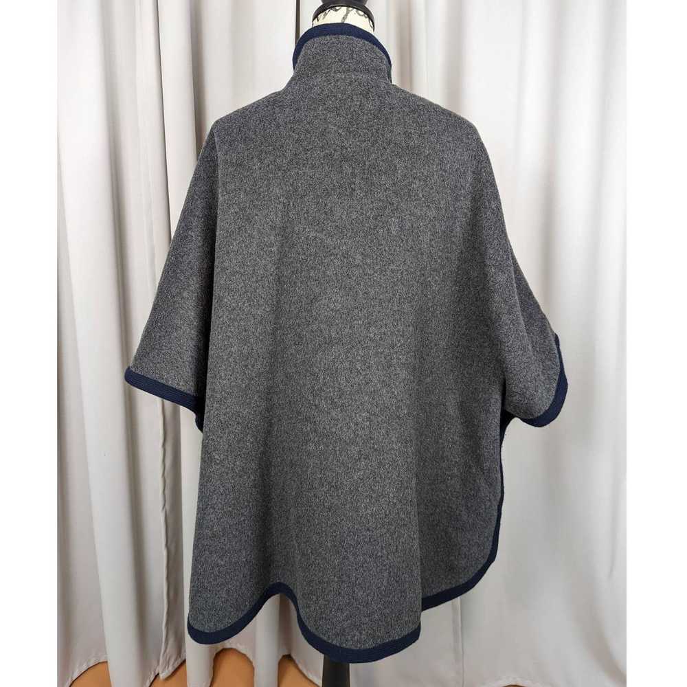Joie Joie Kenzie Sweater Cape Grey and Blue Size … - image 3
