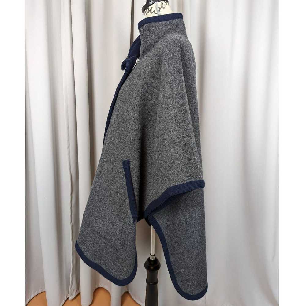 Joie Joie Kenzie Sweater Cape Grey and Blue Size … - image 4