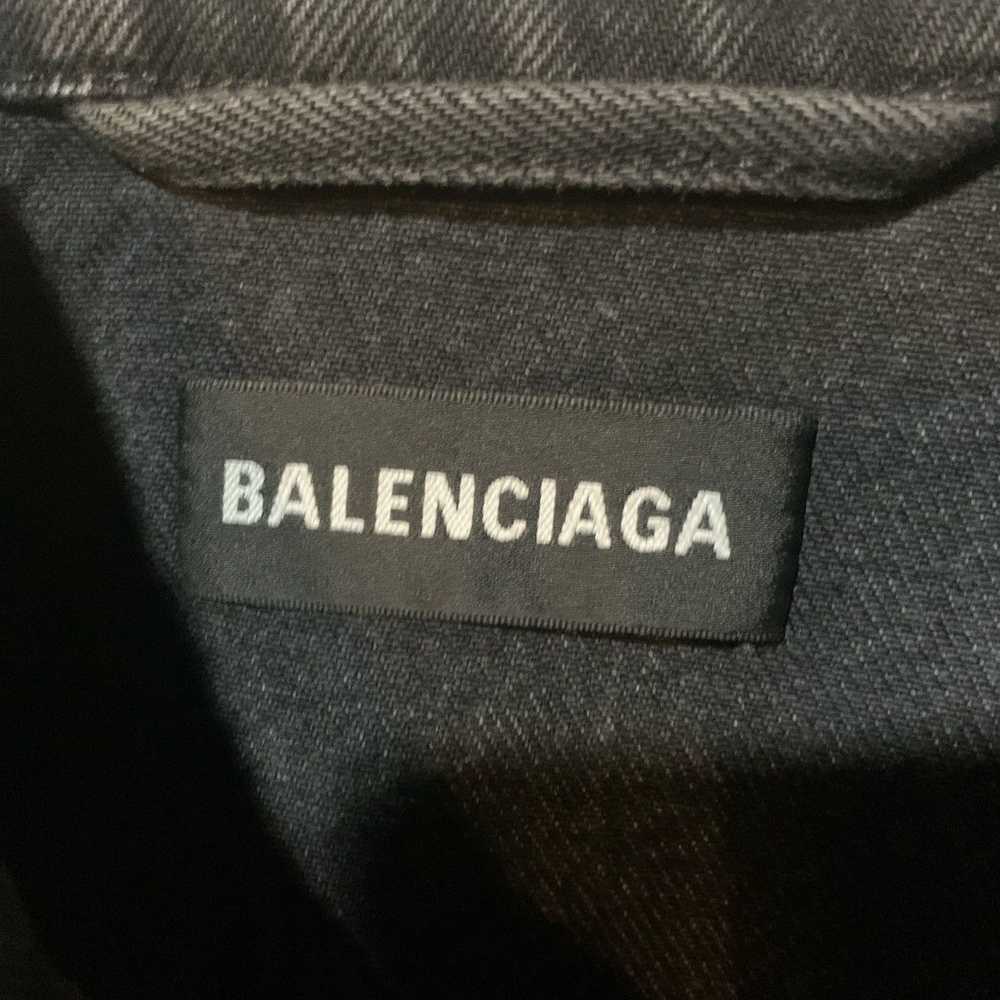 Balenciaga Balenciaga embroidered logo denim jack… - image 2