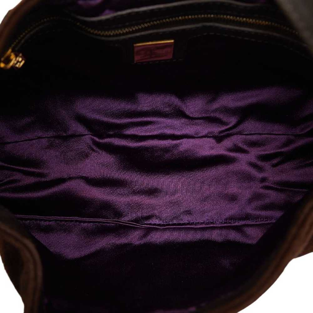 Fendi FENDI Mamma Bucket Handbag Brown Suede Leat… - image 10