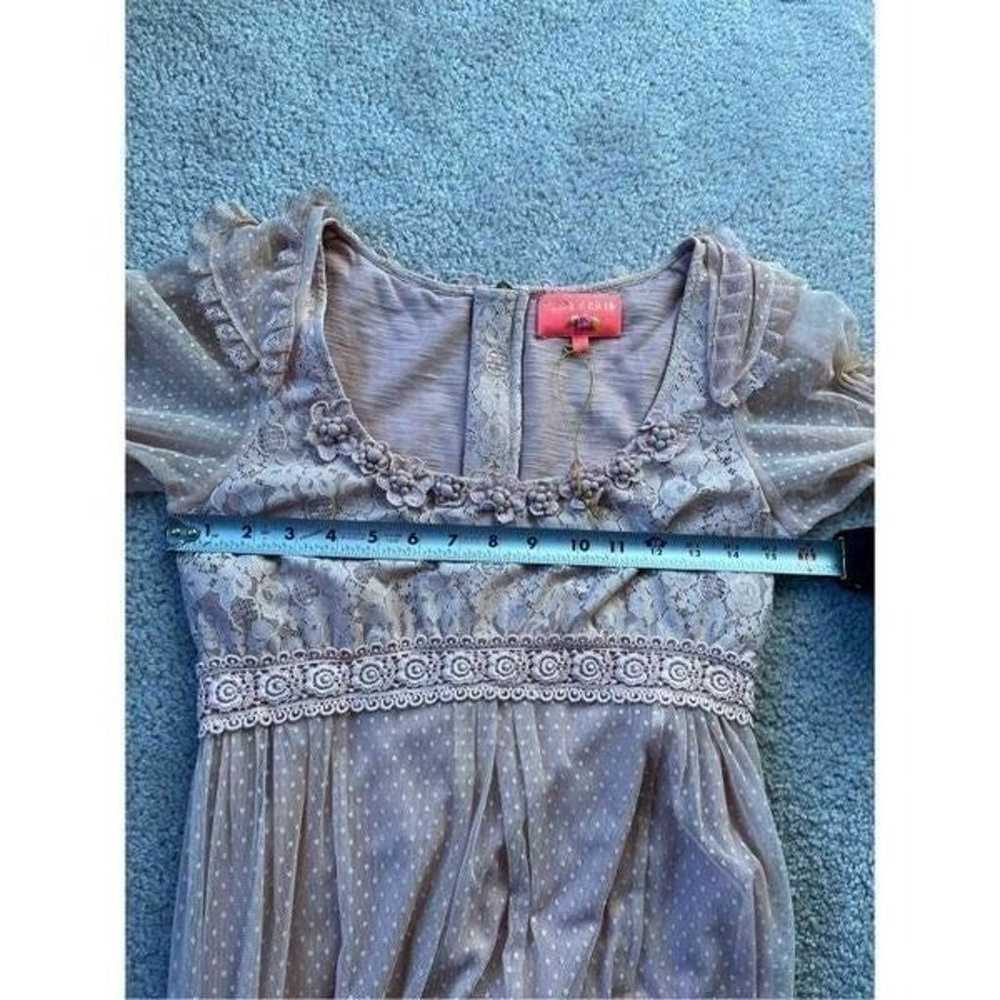Manoush peach color tulle lace mini dress size S - image 11