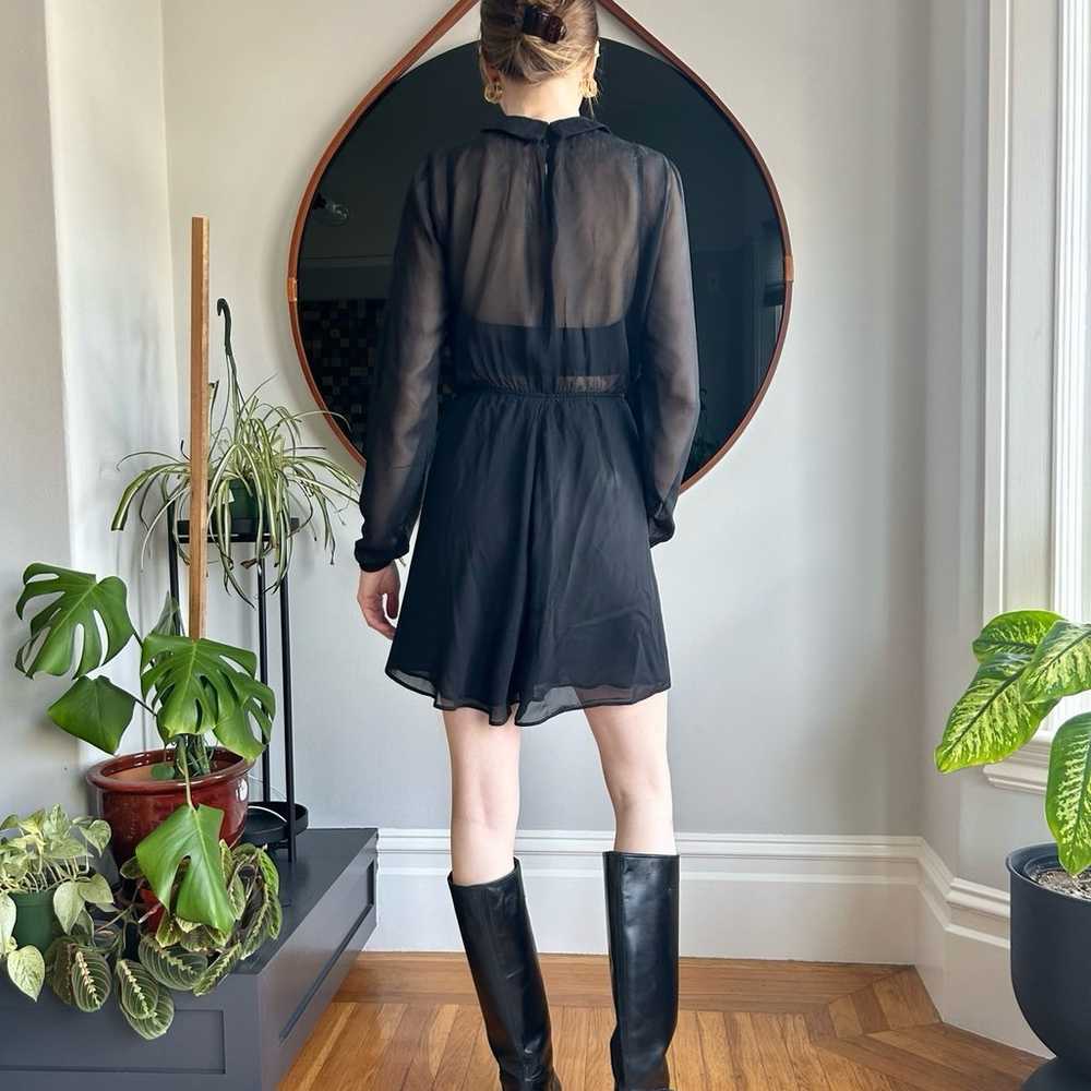 Reformation sheer black dress size 4 - image 4