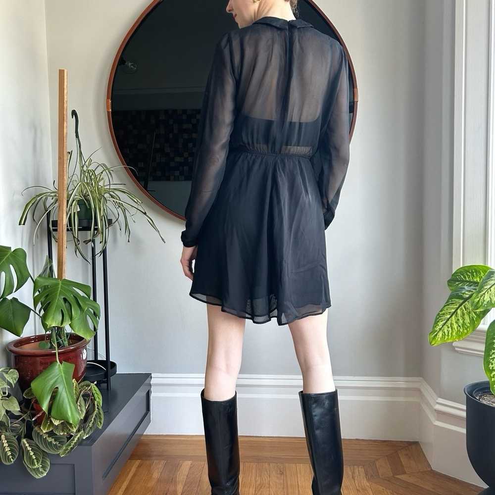 Reformation sheer black dress size 4 - image 5