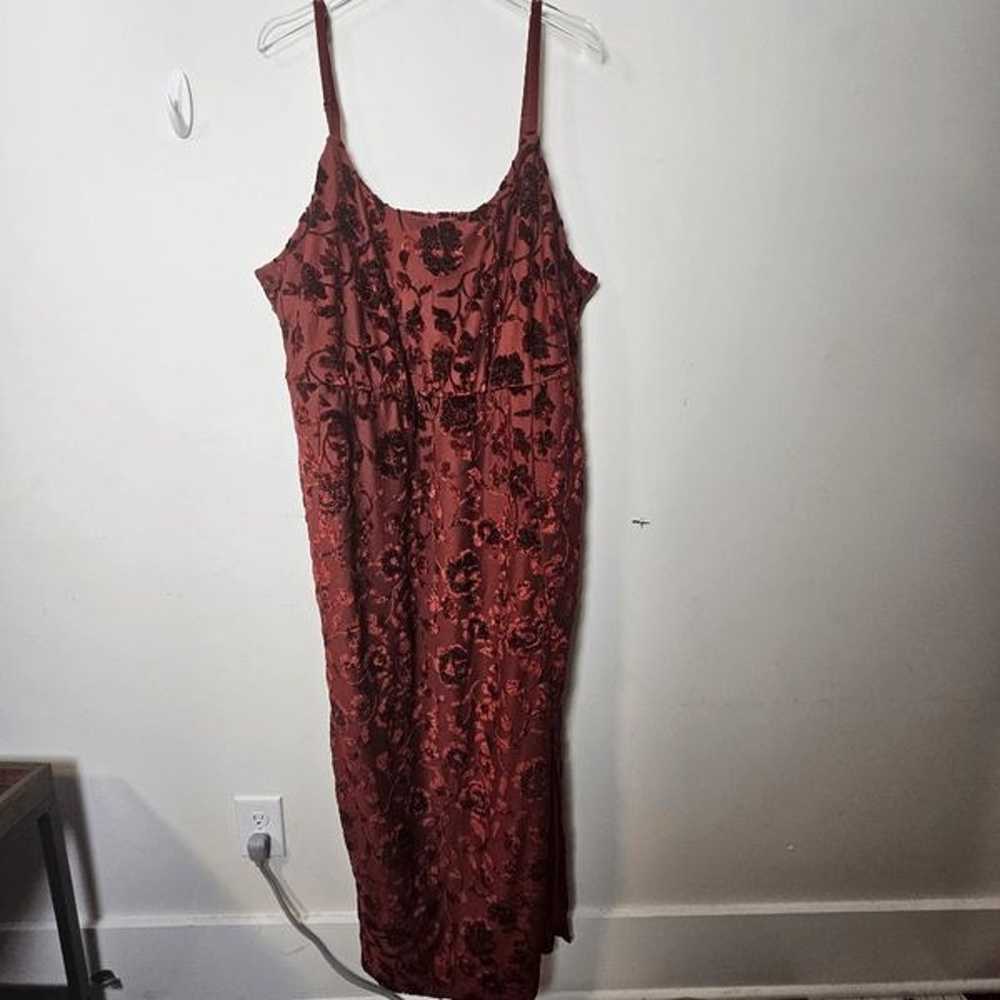 Torrid Floral Maxi Burnout High Slit Dress Women'… - image 1
