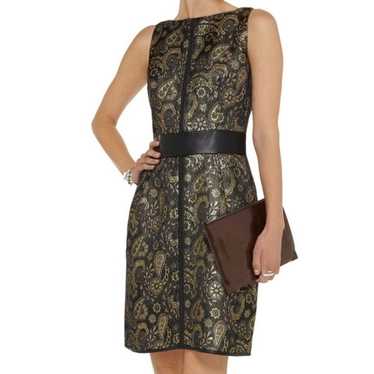 Raoul Metallic Paisley Brocade Leather Trimmed Dr… - image 1