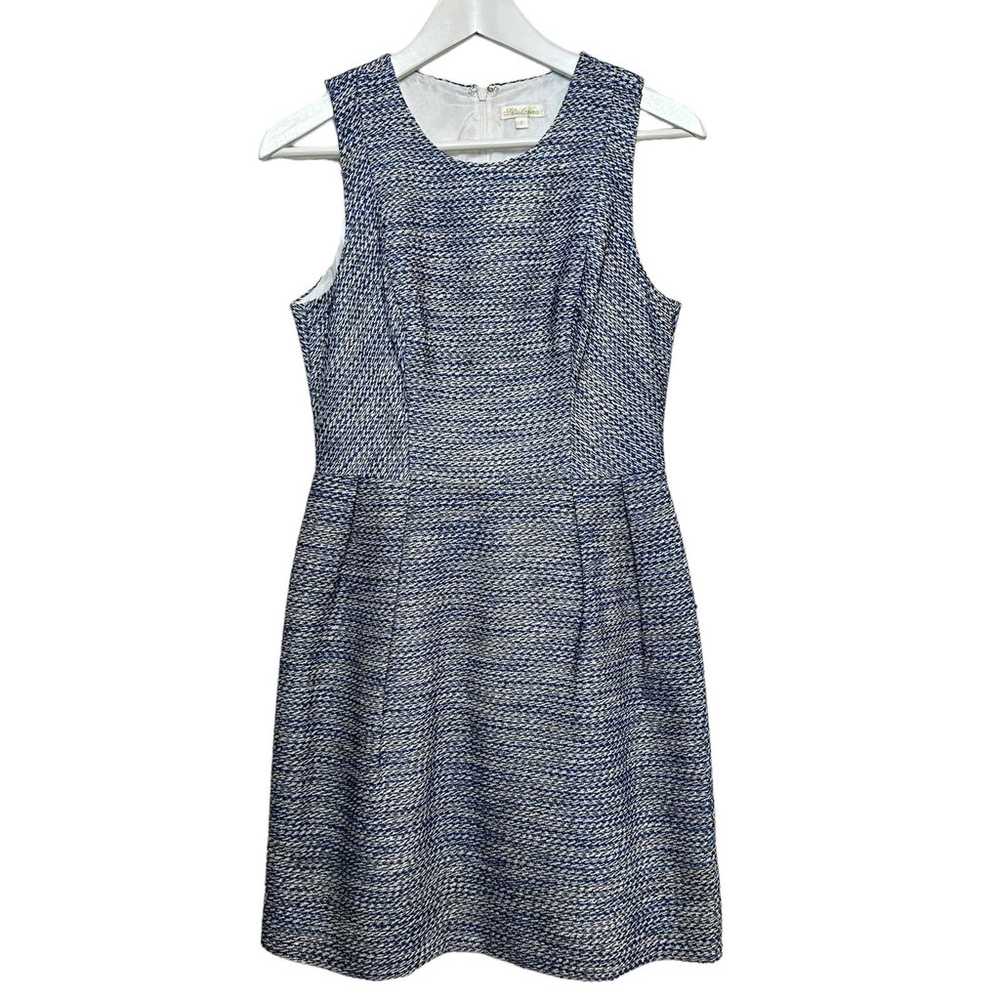 Shoshanna Blue Bell Tweed Dress Sleeveless Blue W… - image 1