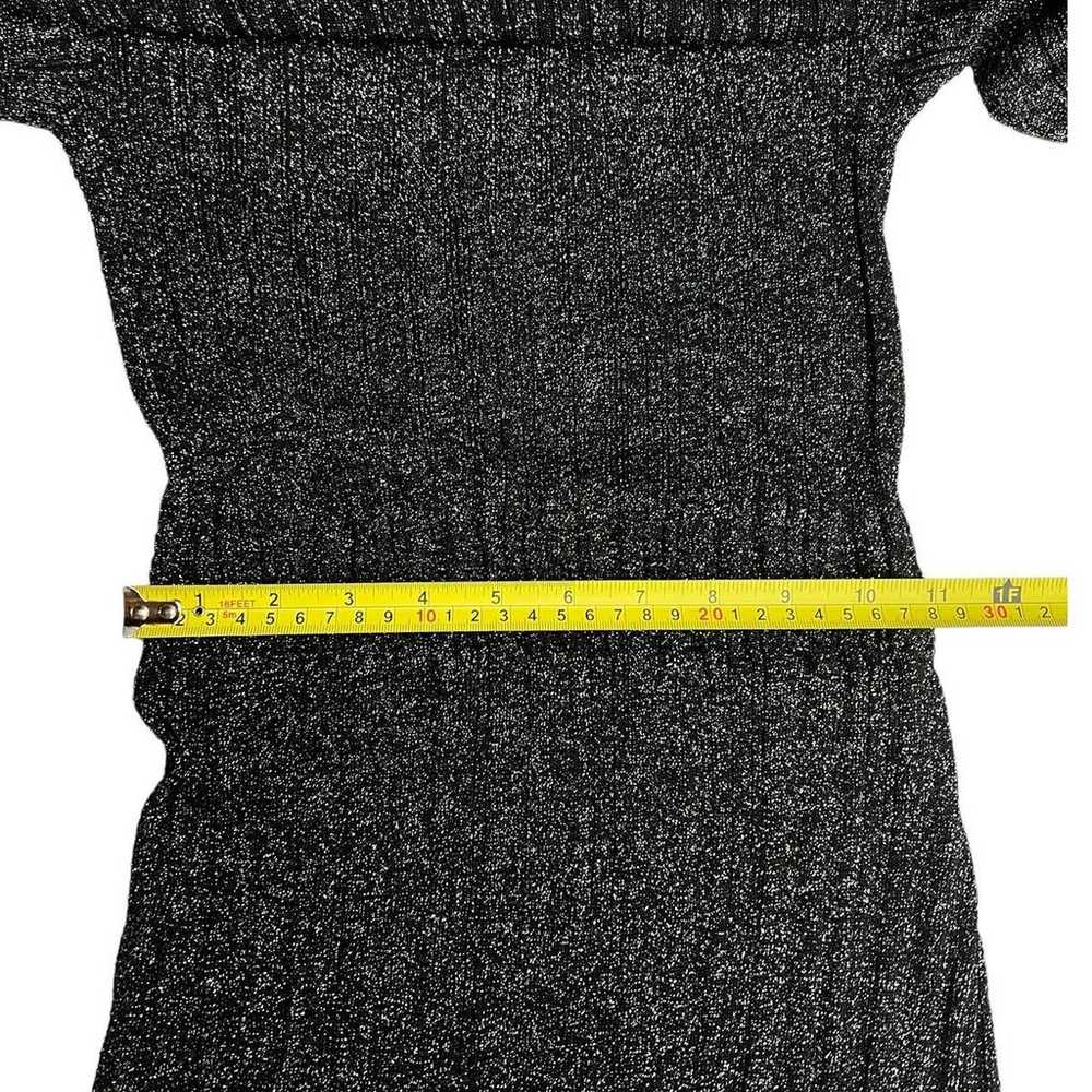 Keepsake Off-the-shoulder Metallic Sweater Dress … - image 3