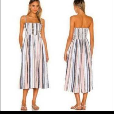 Free People Lilah Multi Striped Pleated Skirt Tub… - image 1