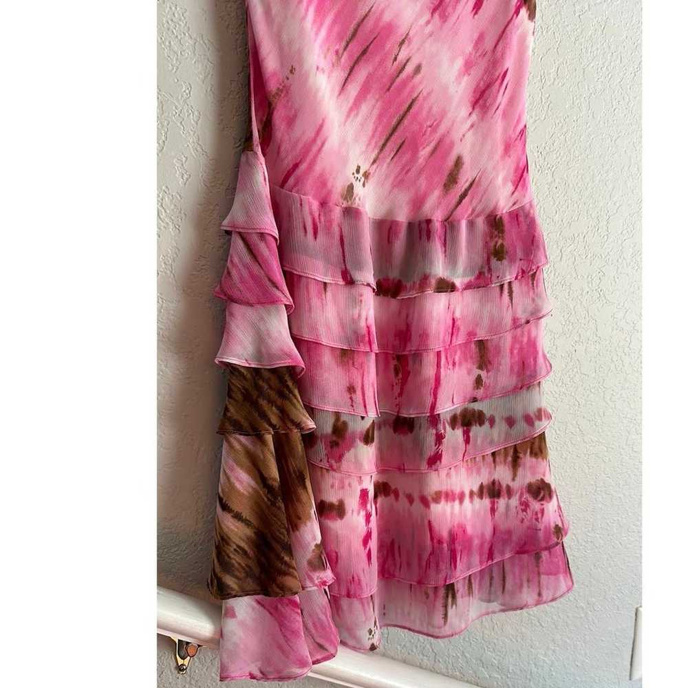 Vintage Joseph Ribkoff Tiered Ruffle Dress Pink W… - image 6