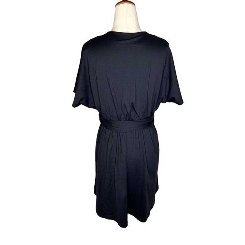 Susana Monaco size XS black short sleeve faux wra… - image 3