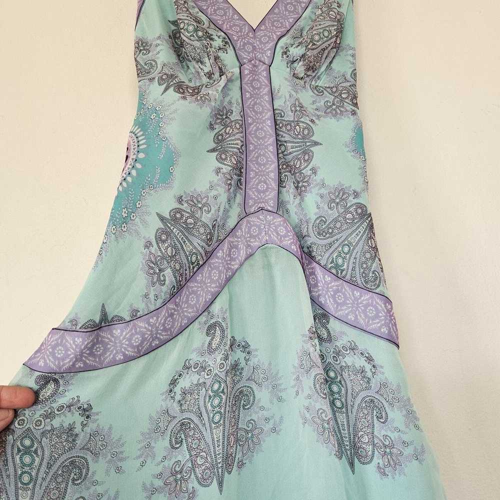 Vtg Nicole Miller Silk Midi Dress Womens Size 8 F… - image 4