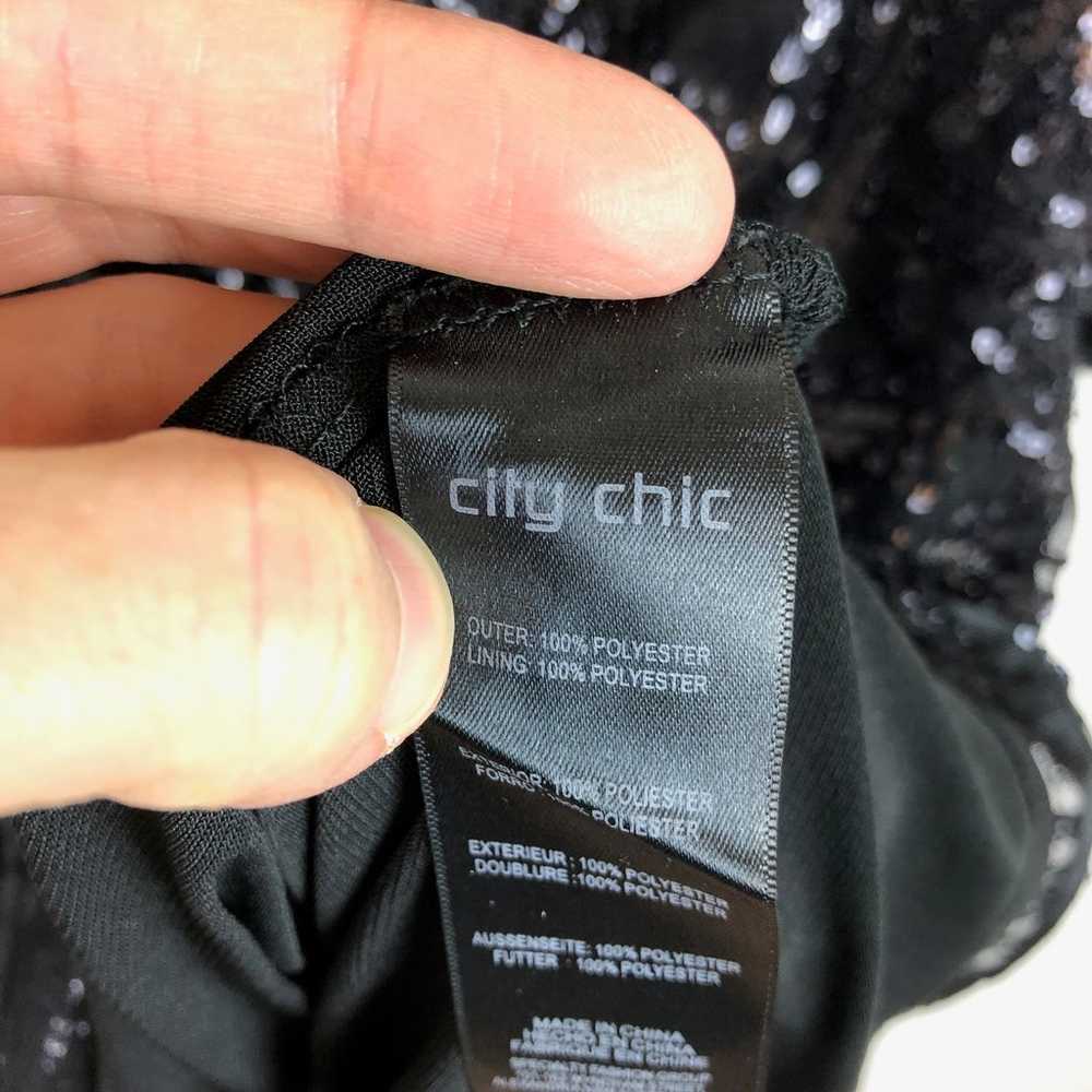 city chic Razzle sequins dress size S/16 black fa… - image 11