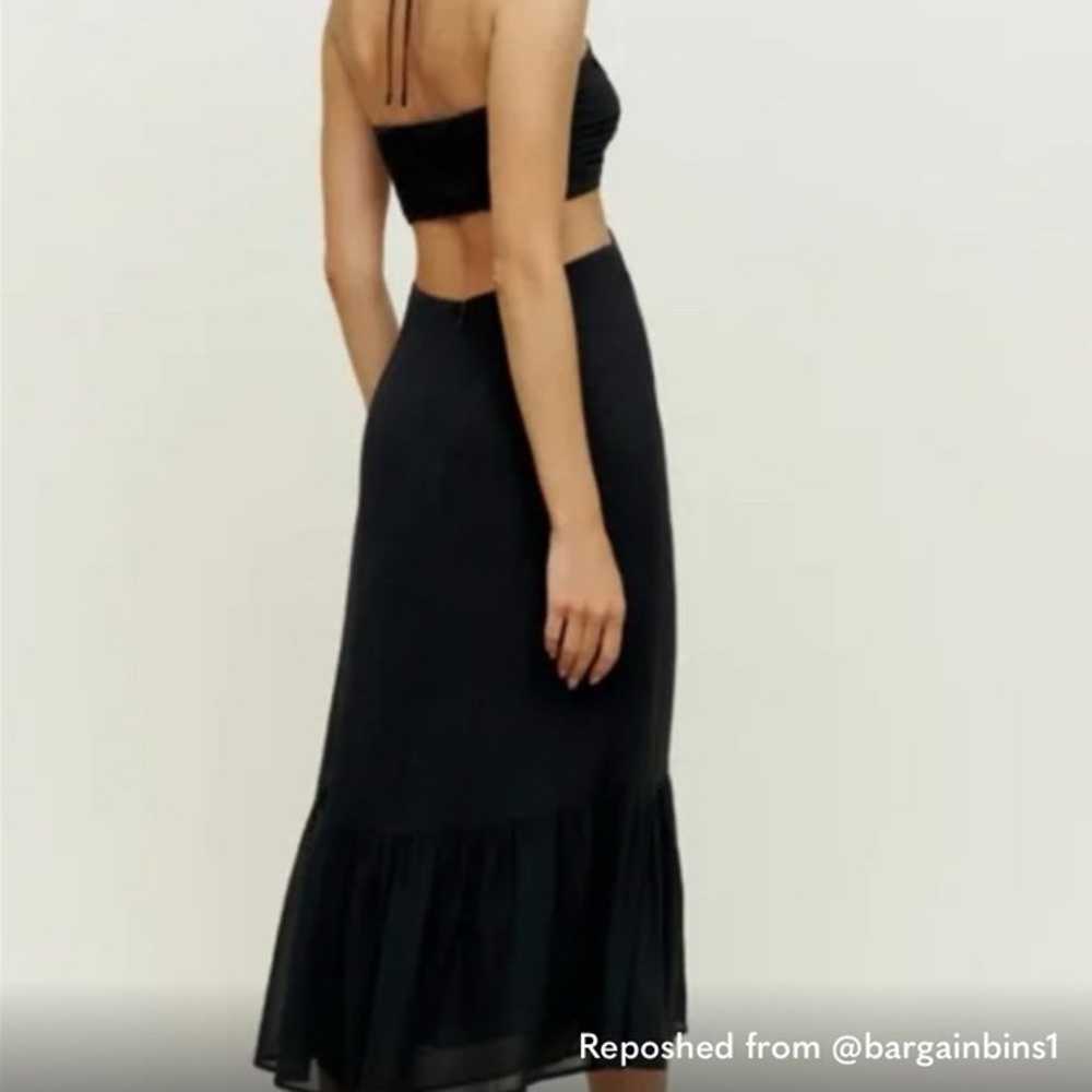 Reformation Riya Dress in Black size 10 - image 2