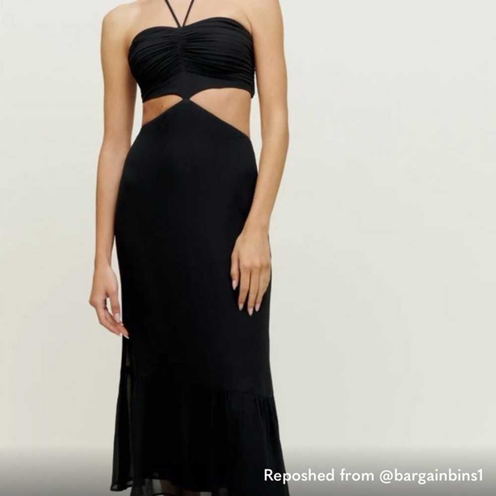 Reformation Riya Dress in Black size 10 - image 5