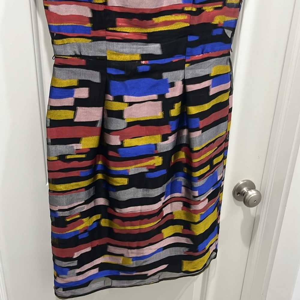 Escada Multi-Colored Midi Dress Silk Blend Sz 38 … - image 4