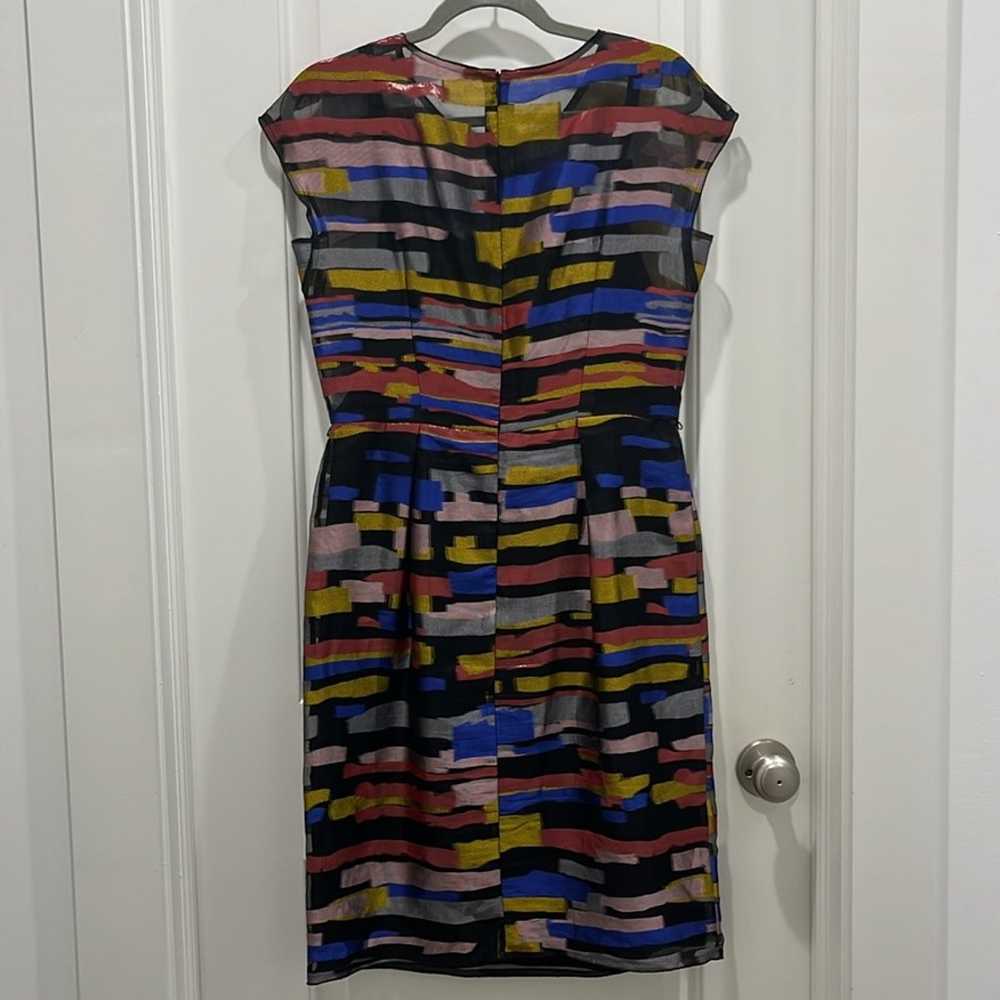 Escada Multi-Colored Midi Dress Silk Blend Sz 38 … - image 6