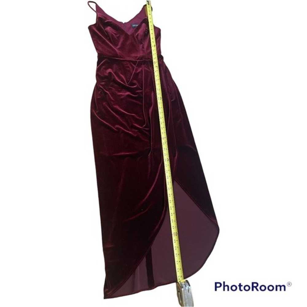 Xscape burgundy red Gown Velvet Tulip-Hem Maxi Dr… - image 4