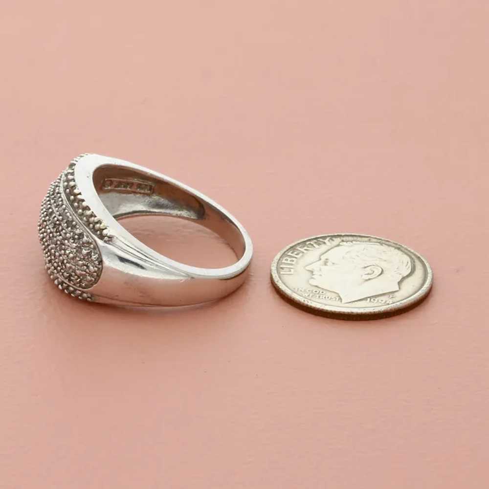 Sterling Silver Diamond Accent Dome Band (As-Is) … - image 3
