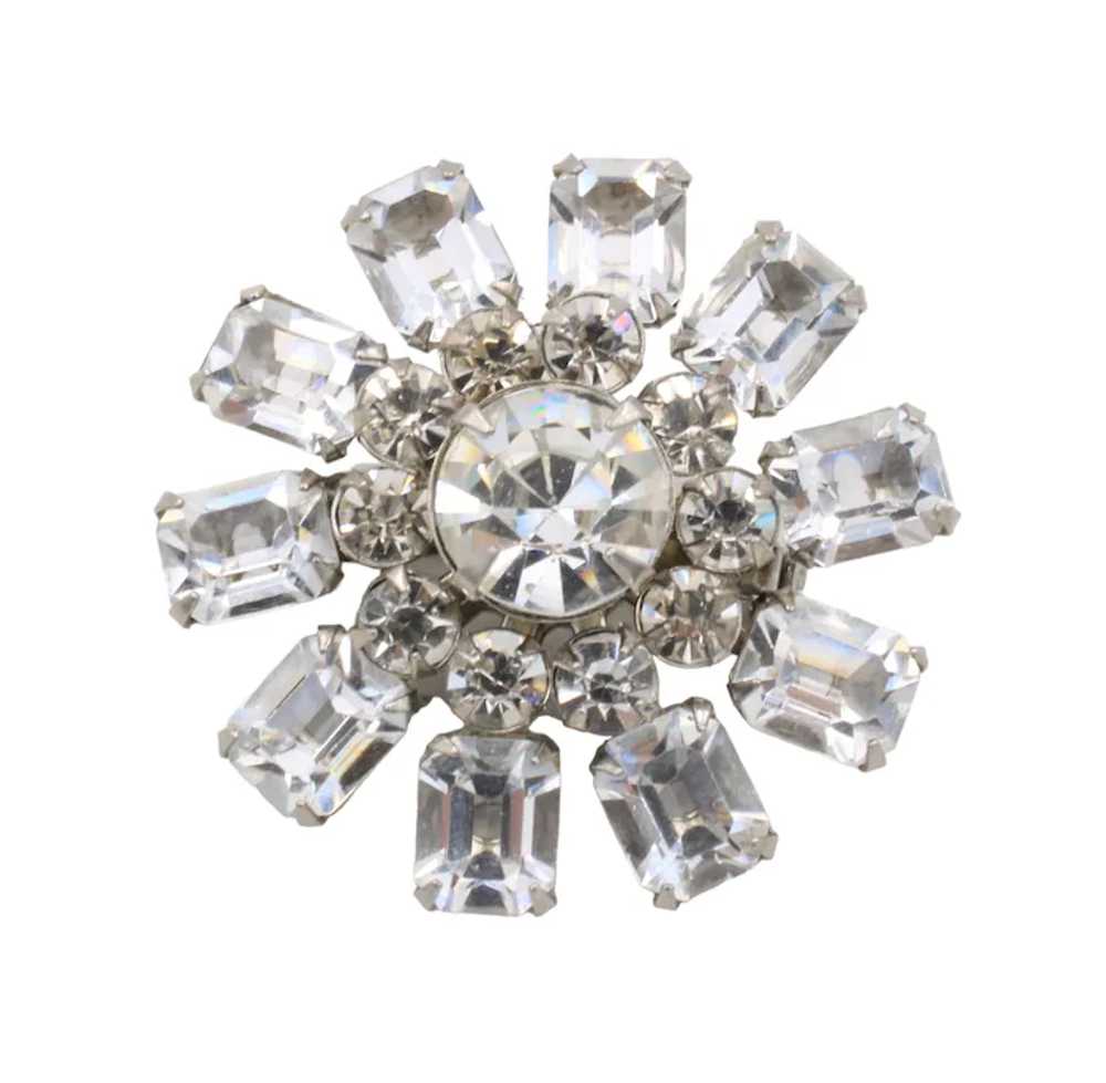 Brooch Pin Atomic Rhinestone Starburst - image 2