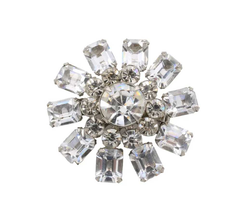 Brooch Pin Atomic Rhinestone Starburst - image 4