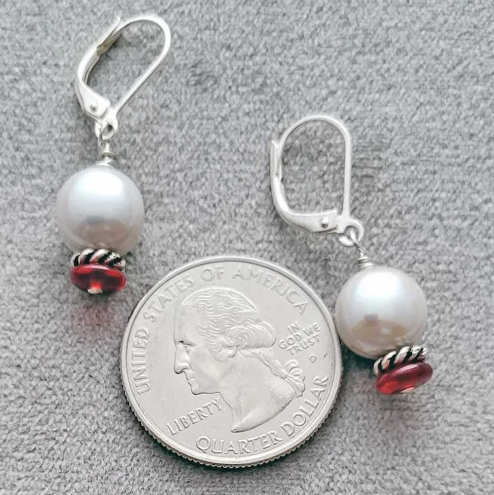 Real Pearl Pierced Earrings Mint Condition Gift a… - image 4