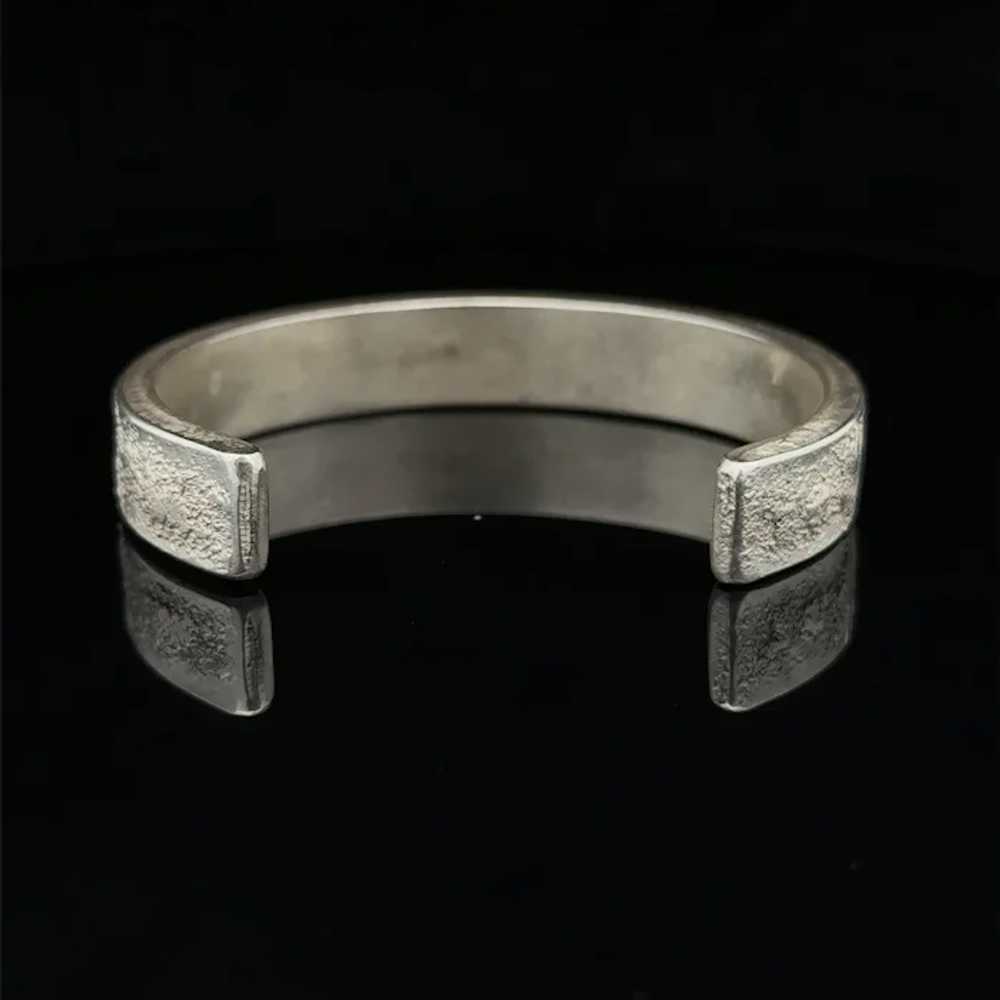 Solid .925 Sterling Silver H. Falk Textured Hefty… - image 10