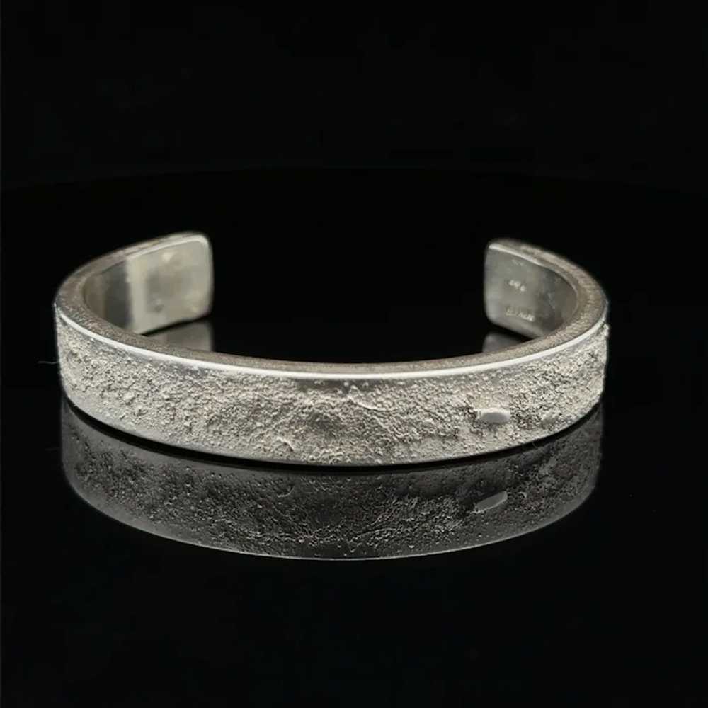 Solid .925 Sterling Silver H. Falk Textured Hefty… - image 2
