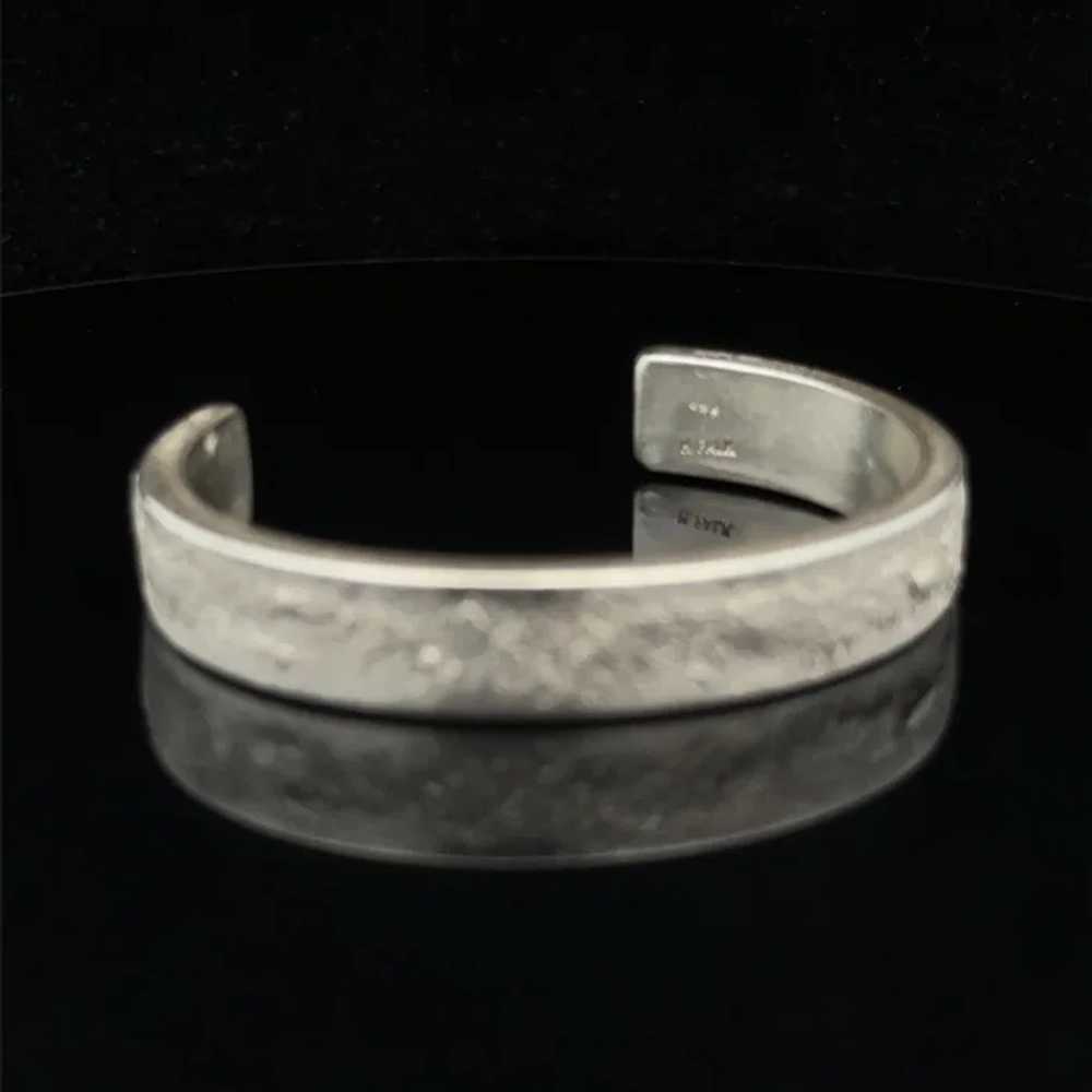 Solid .925 Sterling Silver H. Falk Textured Hefty… - image 4