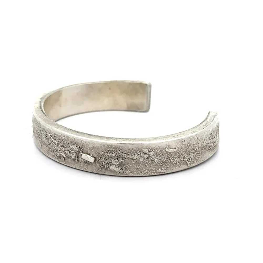 Solid .925 Sterling Silver H. Falk Textured Hefty… - image 7