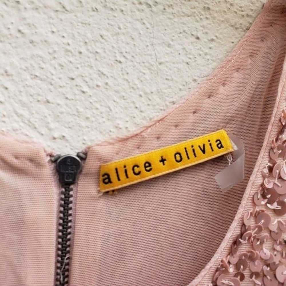 Alice + Olivia Women's Blush Pink Sequin Kimber M… - image 5