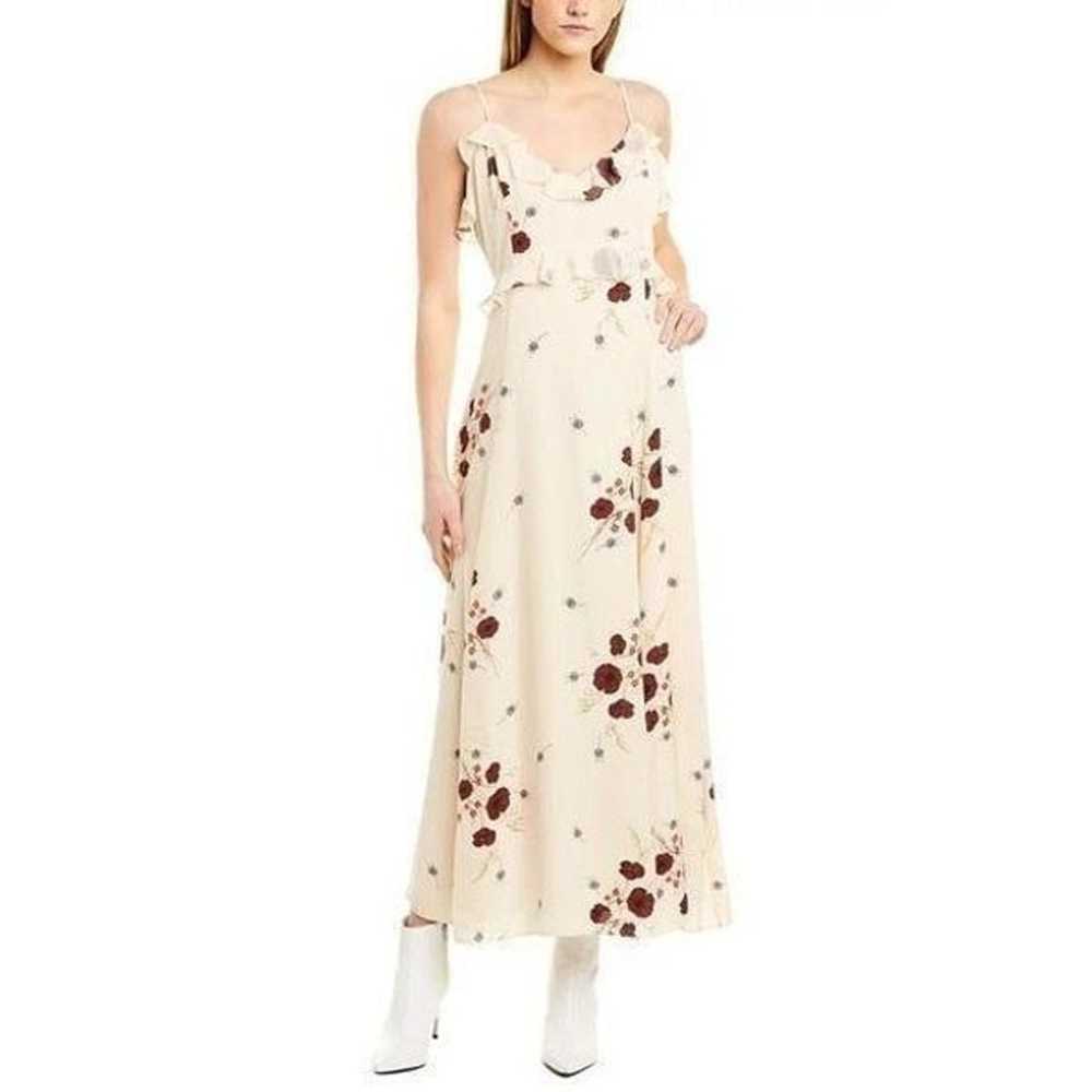 JOIE CASSIEL RUFFLED FLORAL MAXI DRESS SIZE 10 - image 12