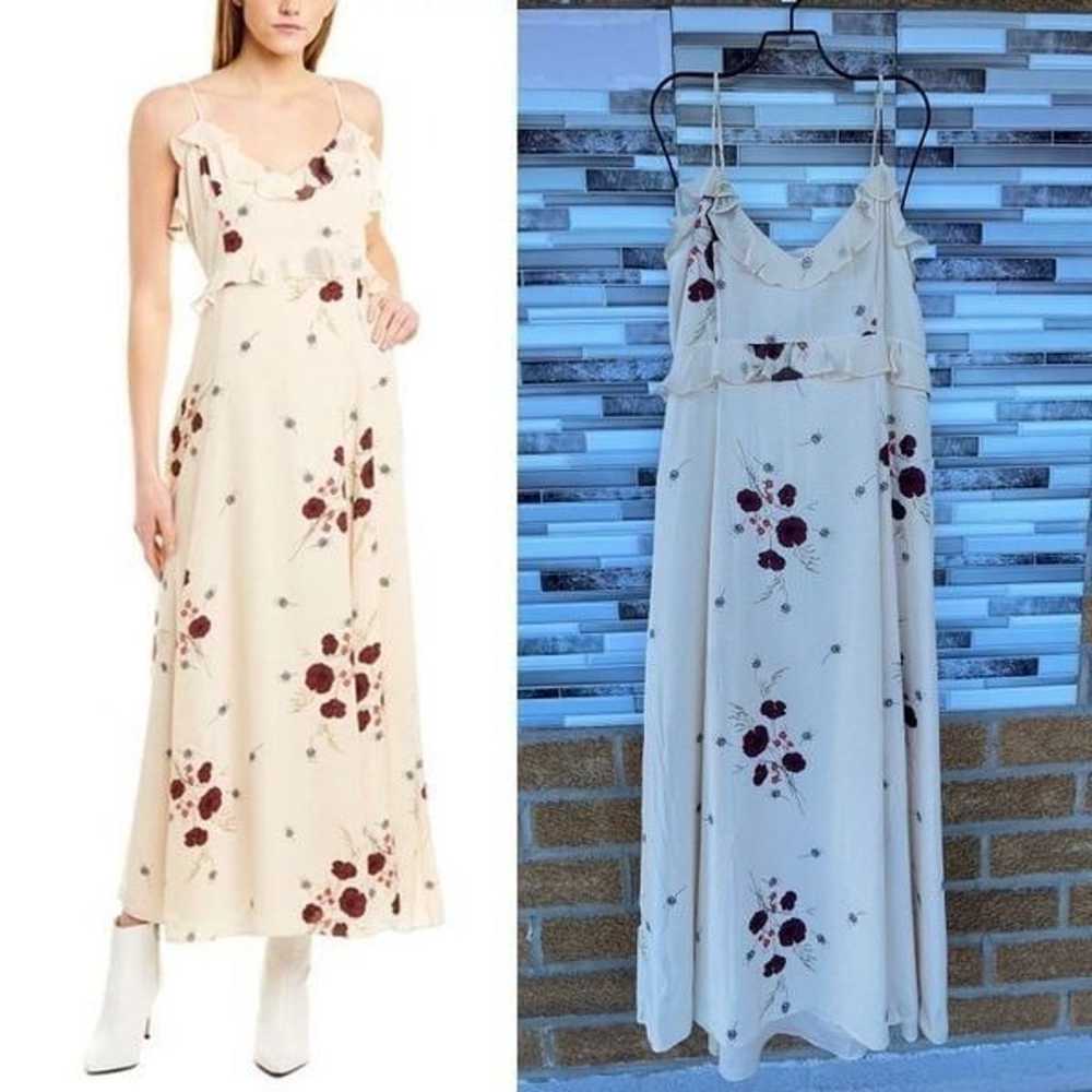JOIE CASSIEL RUFFLED FLORAL MAXI DRESS SIZE 10 - image 1