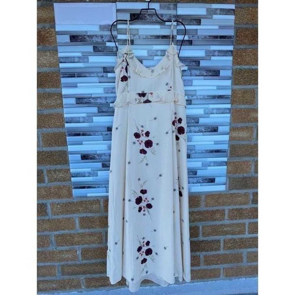 JOIE CASSIEL RUFFLED FLORAL MAXI DRESS SIZE 10 - image 3