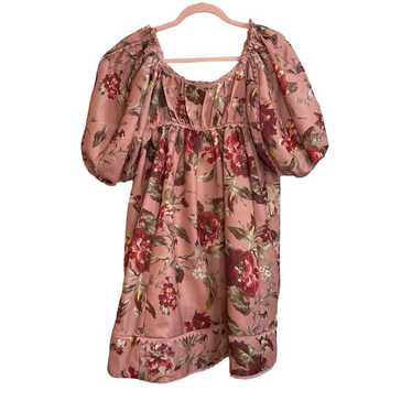 Beulah Style Floral Puff Sleeve Mini Dress NWOT