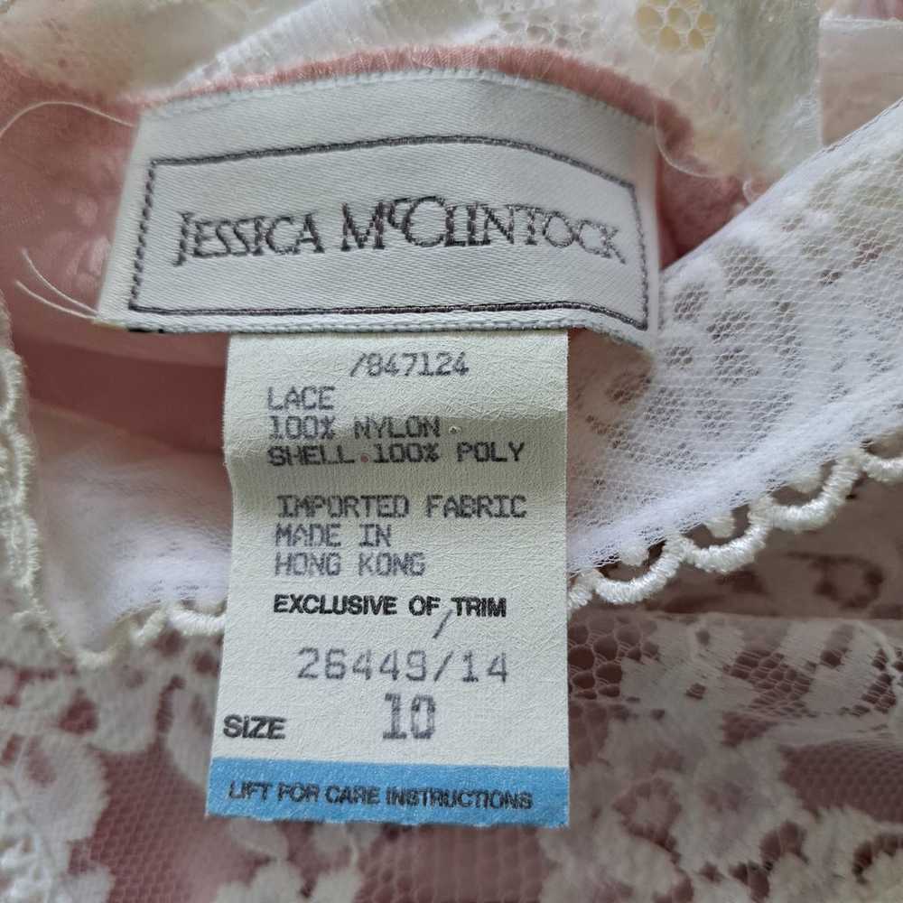 Vintage 80s Jessica McClintock Midi Dress Sz 10 P… - image 7