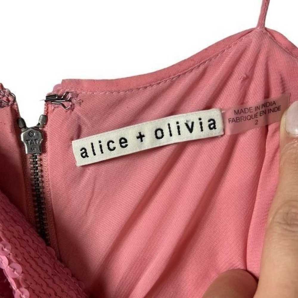 Alice + Olivia Harmony Asymmetric Barbie Pink Seq… - image 9