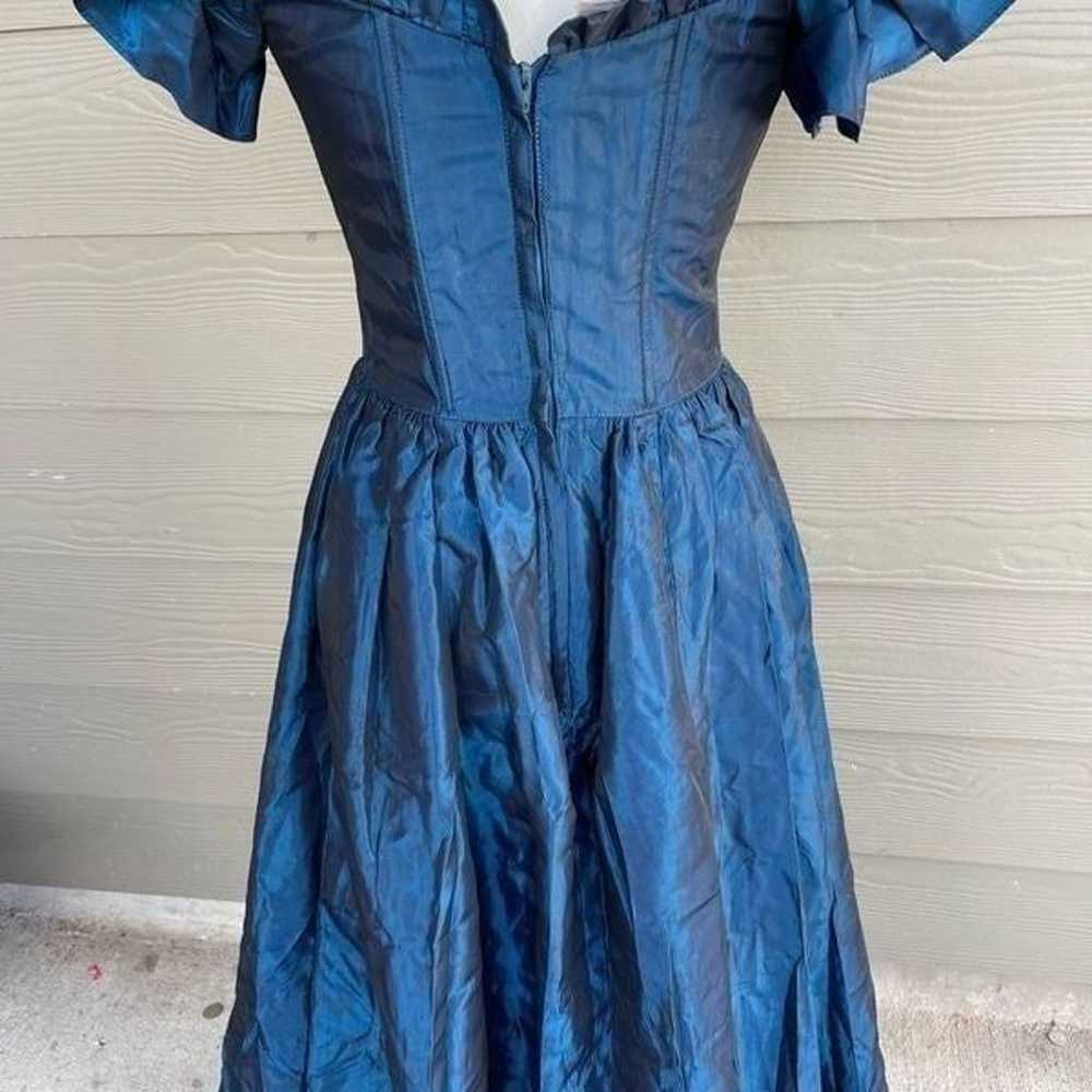 Gunne Sax 1980s vintage royal blue formal dress - image 10