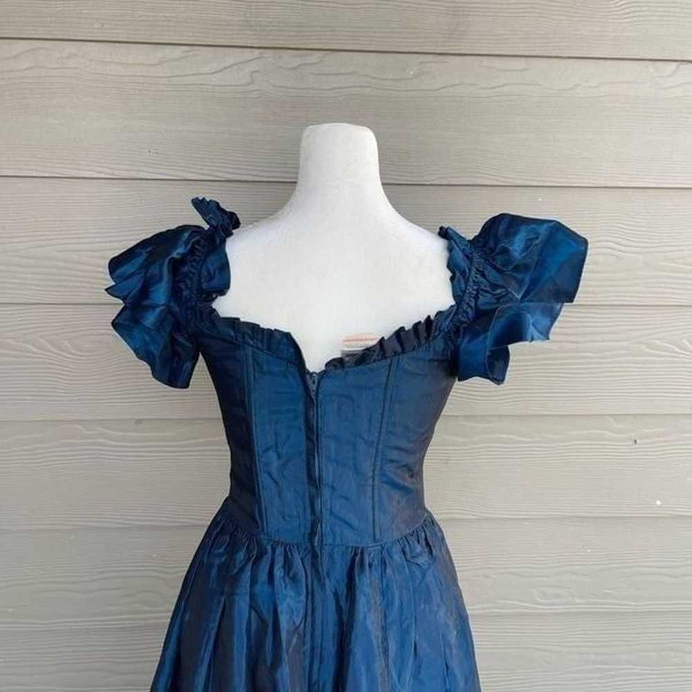 Gunne Sax 1980s vintage royal blue formal dress - image 8