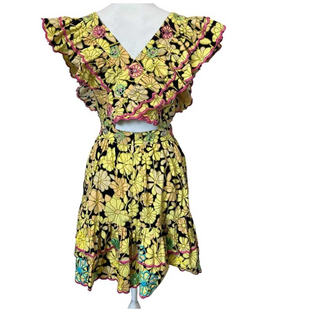 Celia B Acacia Mini Dress In Bloom Yellow Floral … - image 9